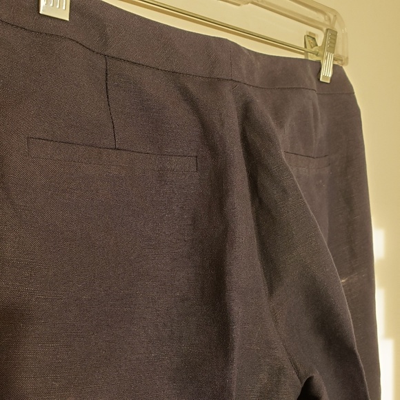 Calvin Klein navy linen pants size 2 - Picture 2 of 6